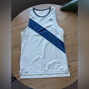 Women’s Tracksmith Van Cortlandt singlet white and blue small